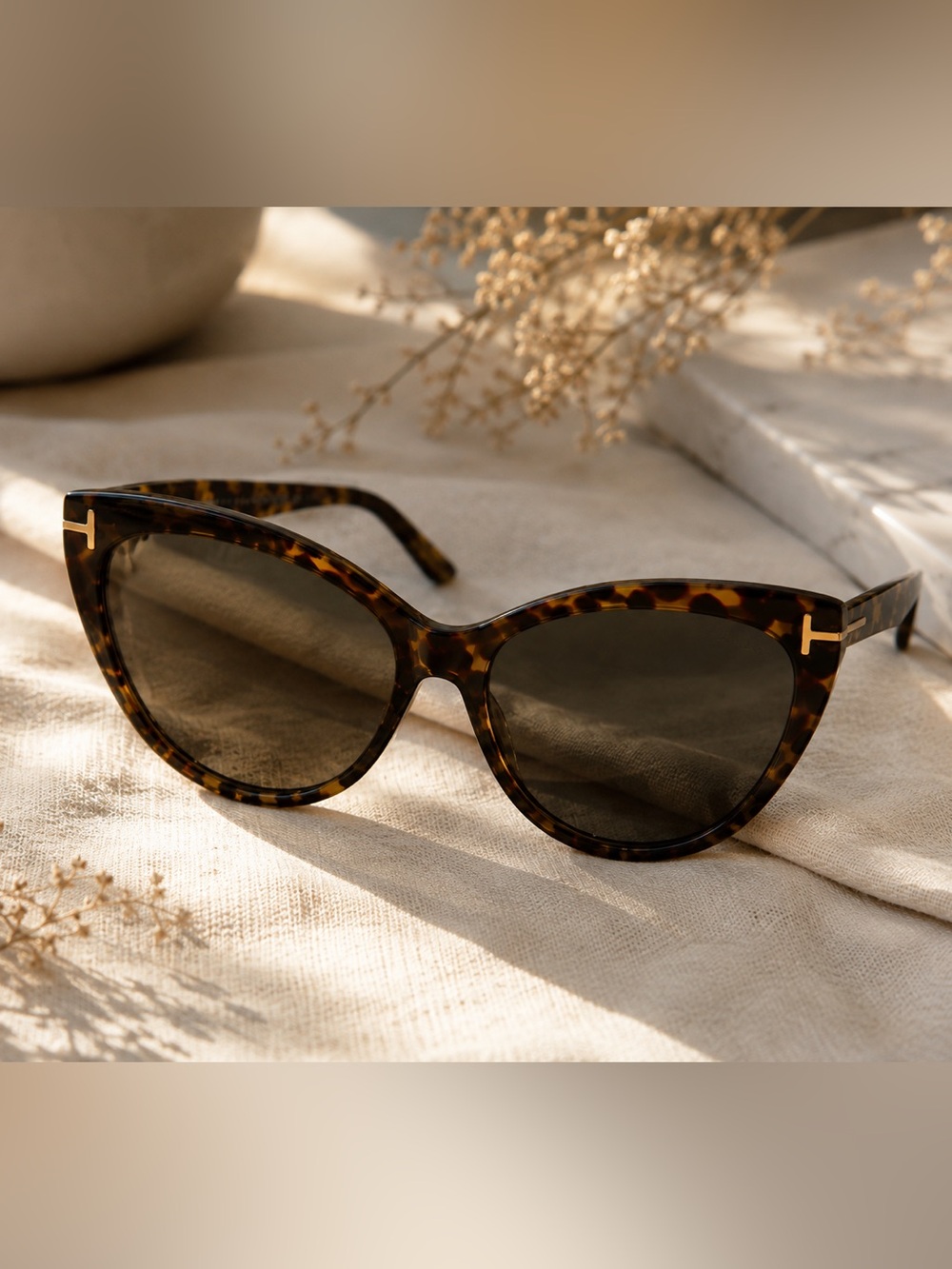 Tom Ford Tortoiseshell Cat Eye Sunglasses Frames | TF Logo | Prescription Lenses